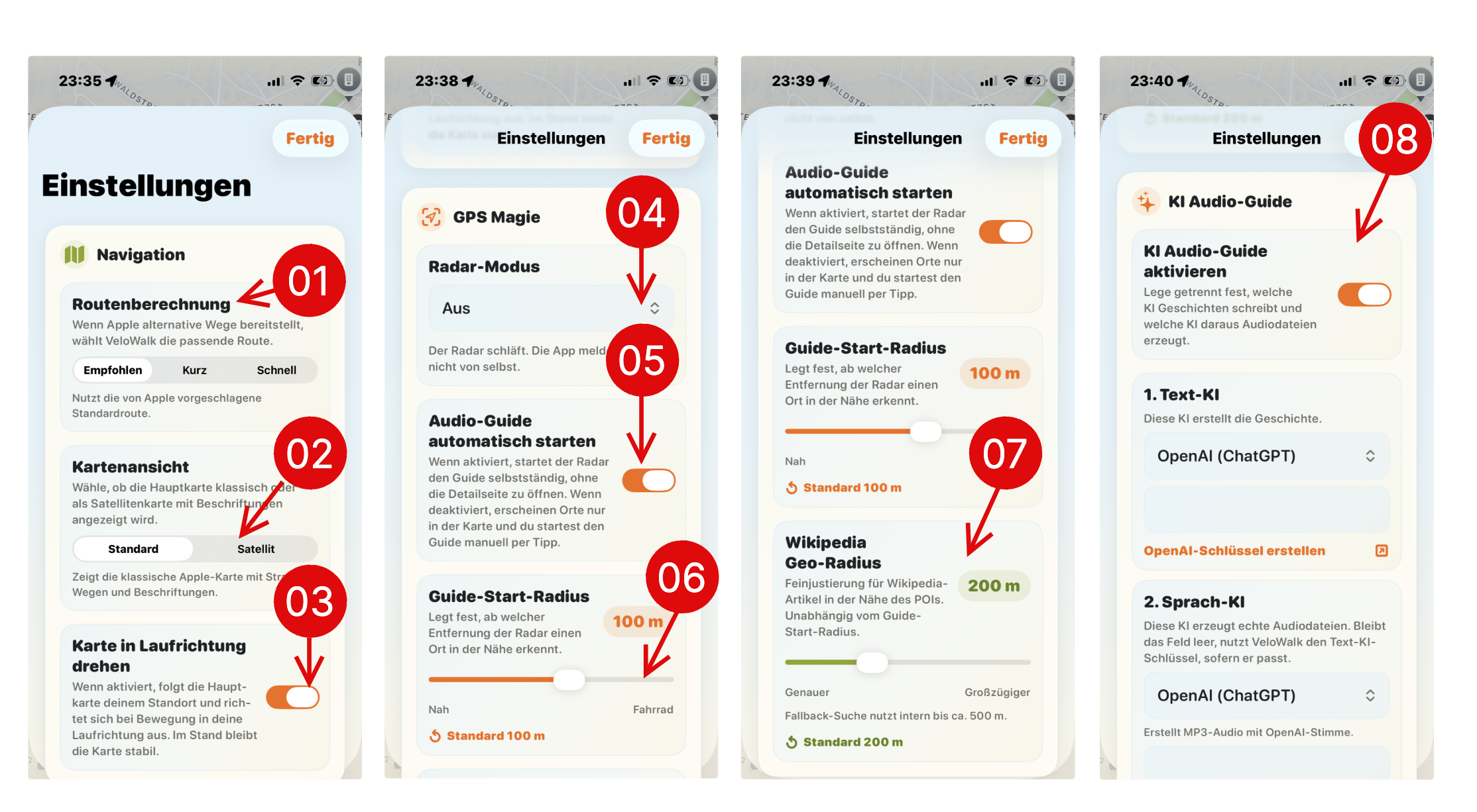 Tutorial-Screenshot: Einstellungen anpassen